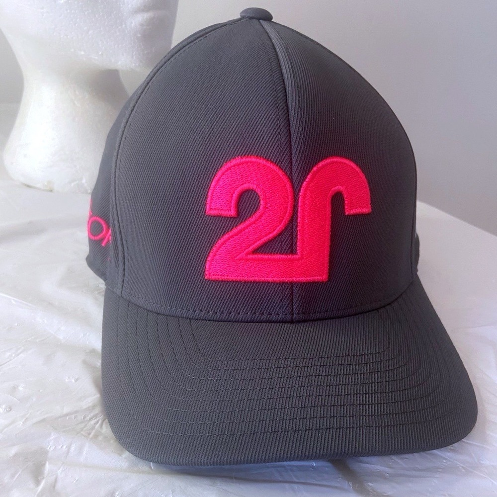 G/FORE 2R Golf Snapback Hat Charcoal Grey Neon Pink Flexfit 110 Adjustable Cap